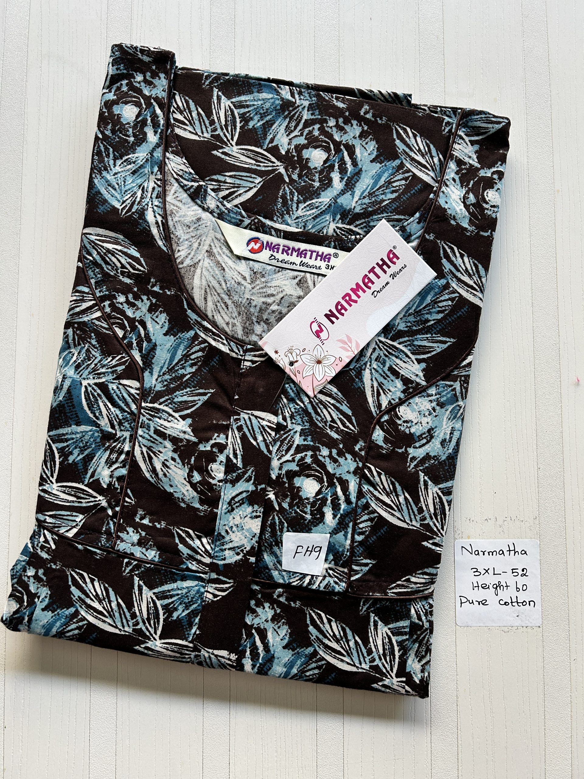 IMG_7908 NS296-Narmadha Pleats Brand Nighty - Image 1