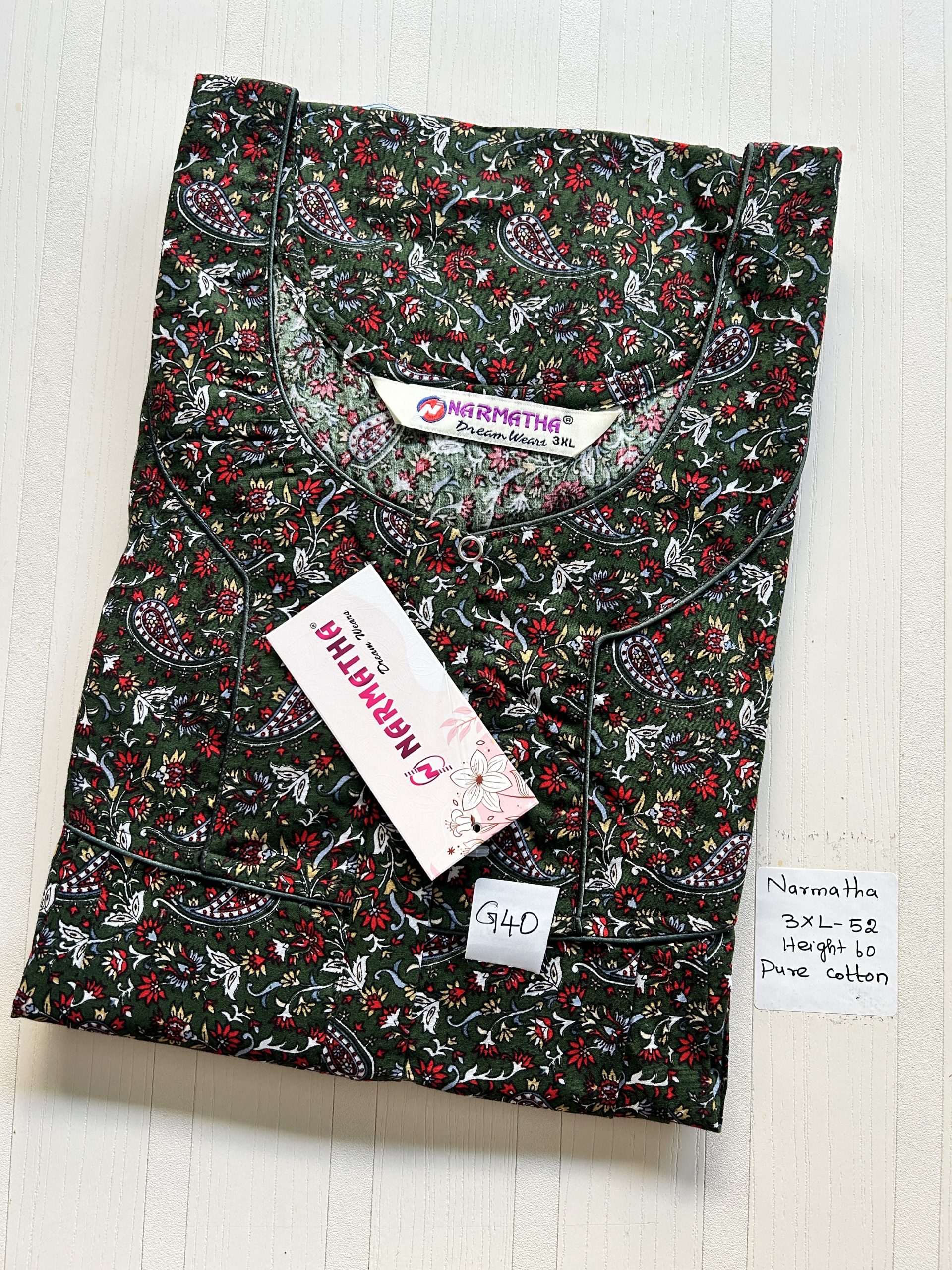 IMG_7918 NS305-Narmadha Pleats Brand Nighty - Image 1