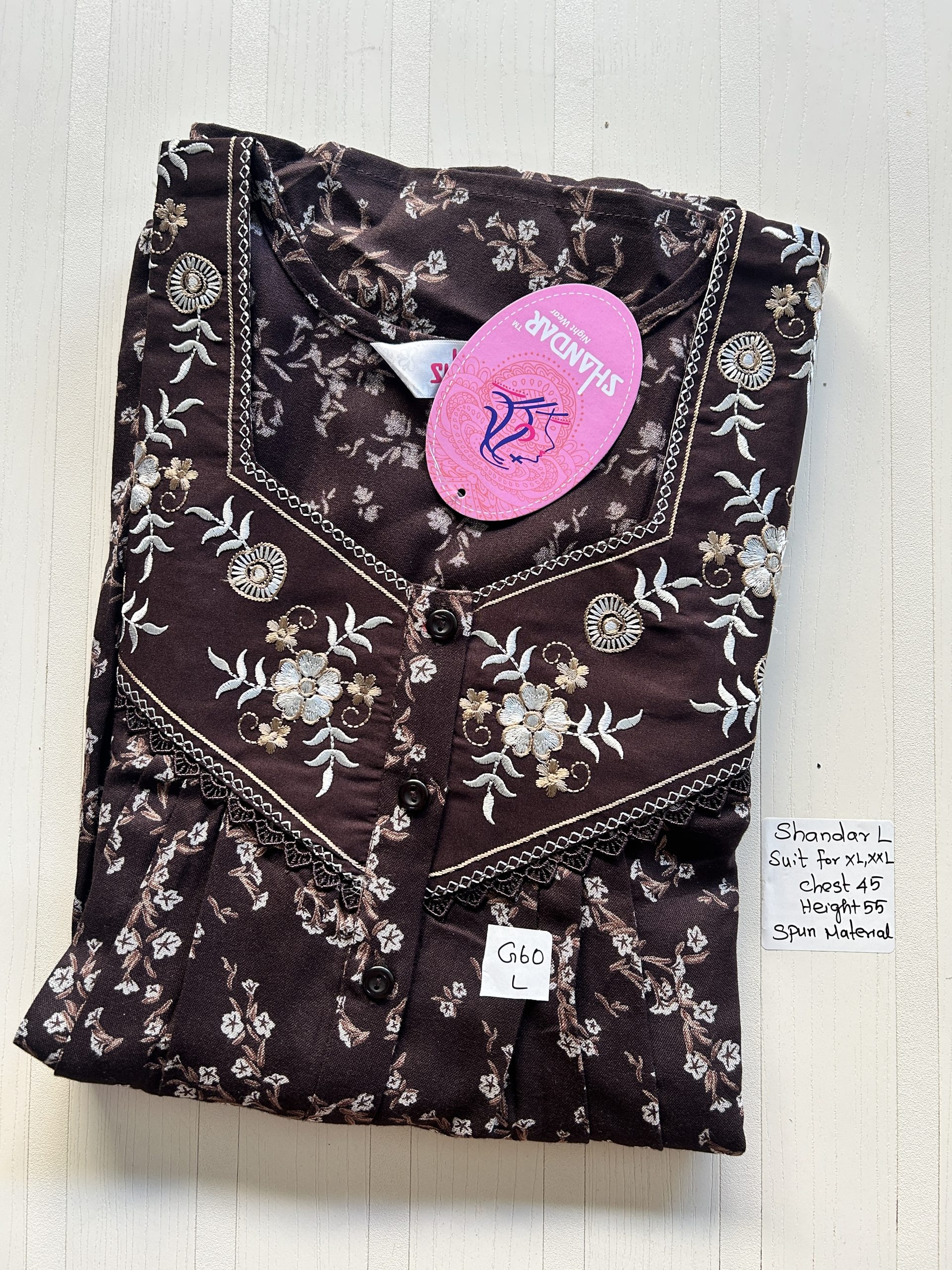 IMG_8029 00ASSF-170-SHANDAR FREE SIZE NIGHTY - Image 1