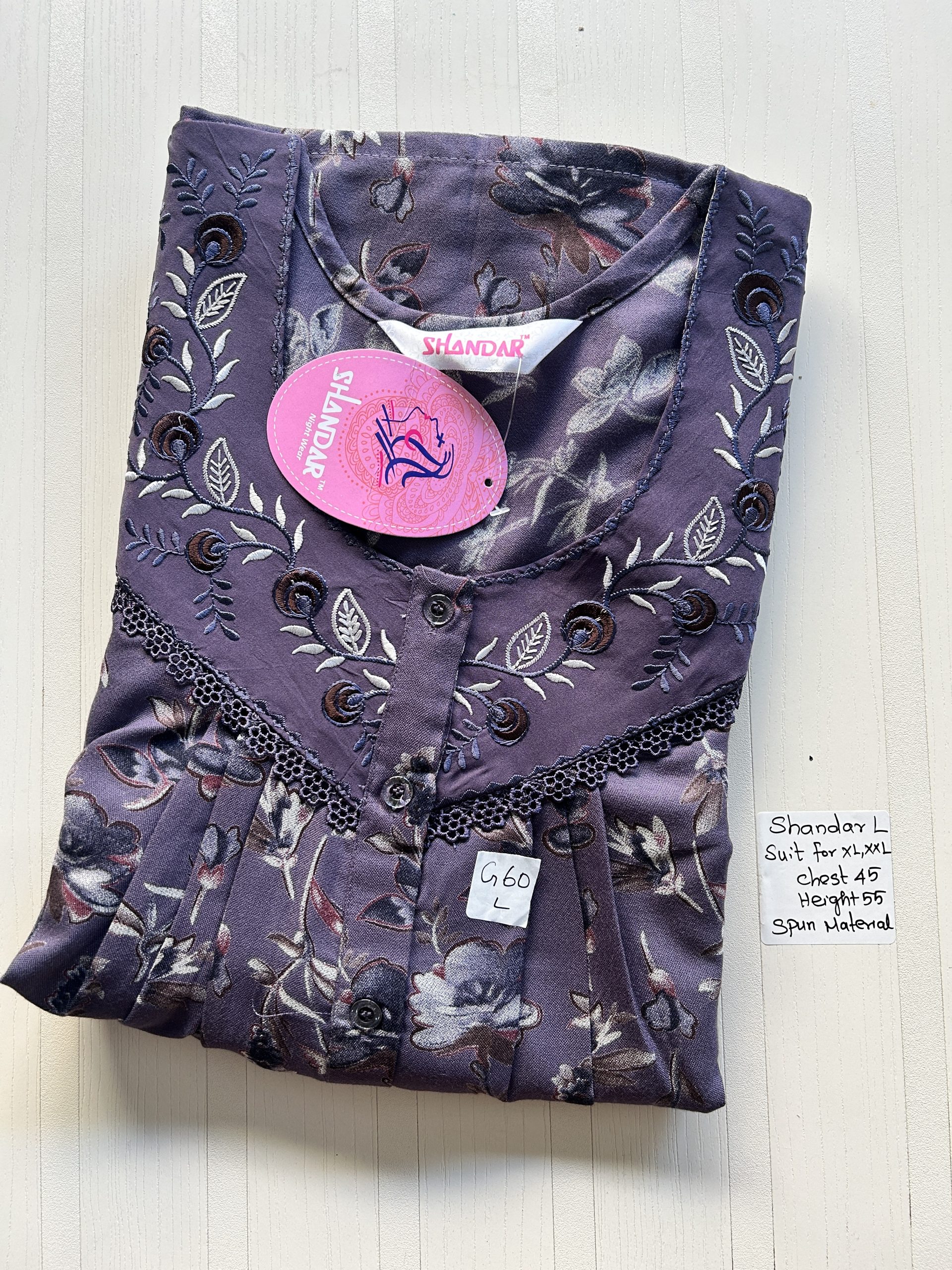 IMG_8032 00ASSF-173-SHANDAR FREE SIZE NIGHTY - Image 1