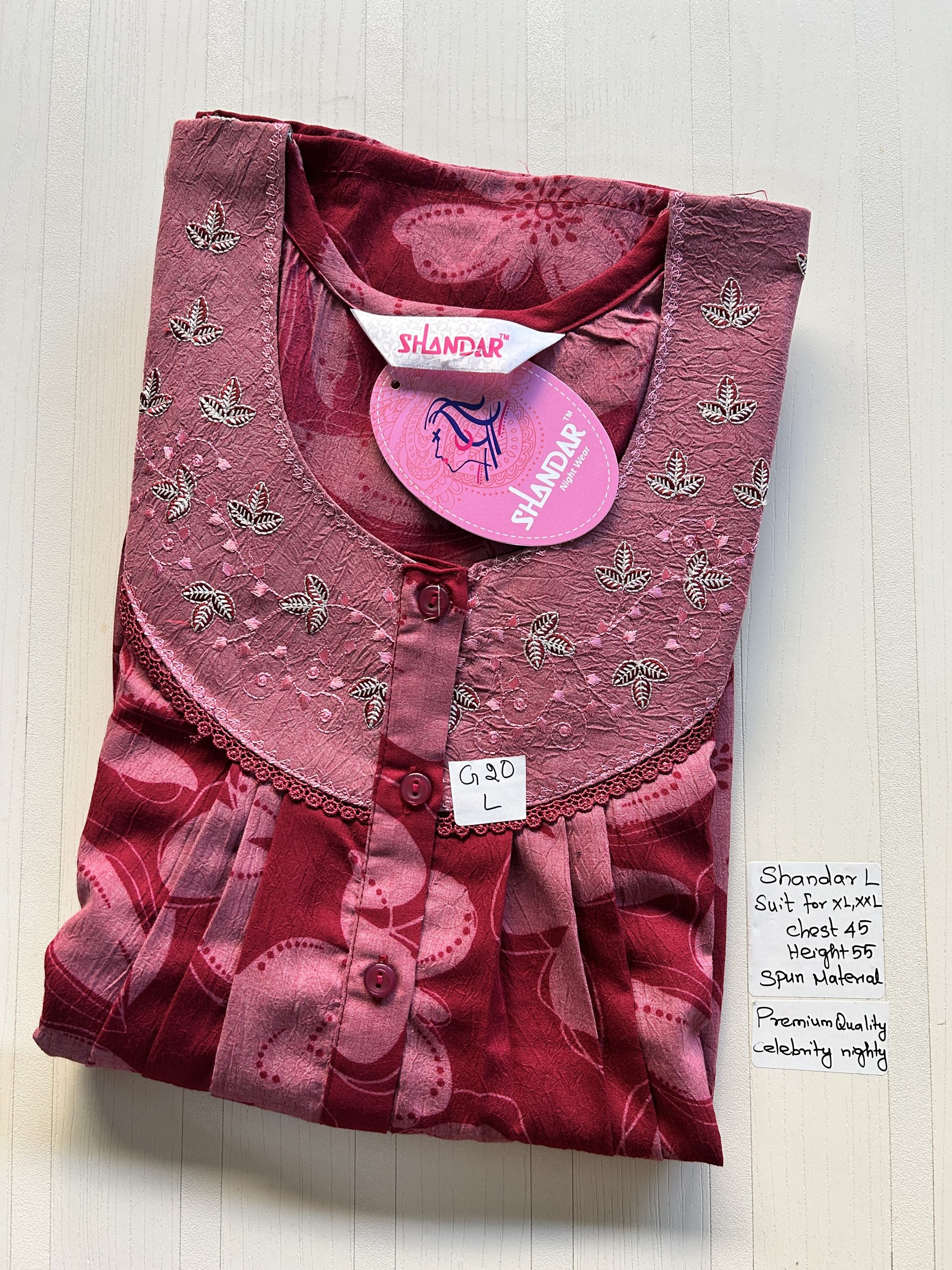 IMG_8103 00ASSF-204-SHANDAR FREE SIZE NIGHTY - Image 1