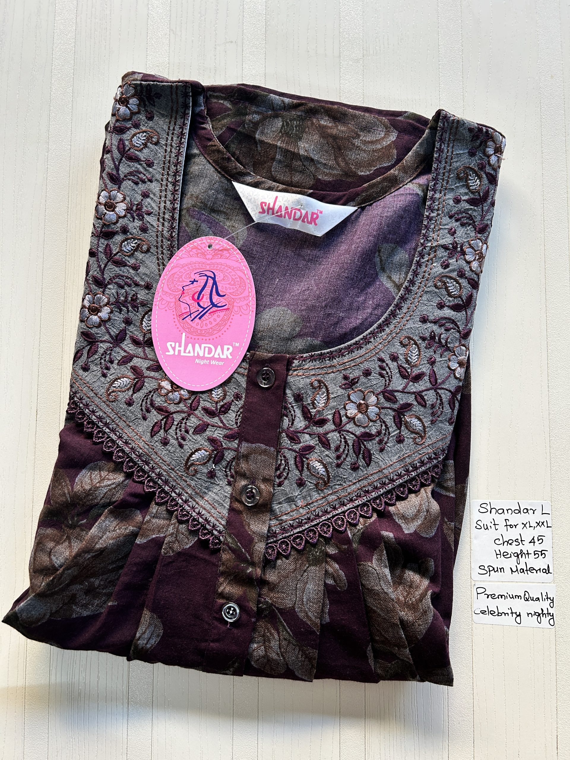 IMG_8108 00ASSF-209-SHANDAR FREE SIZE NIGHTY - Image 1