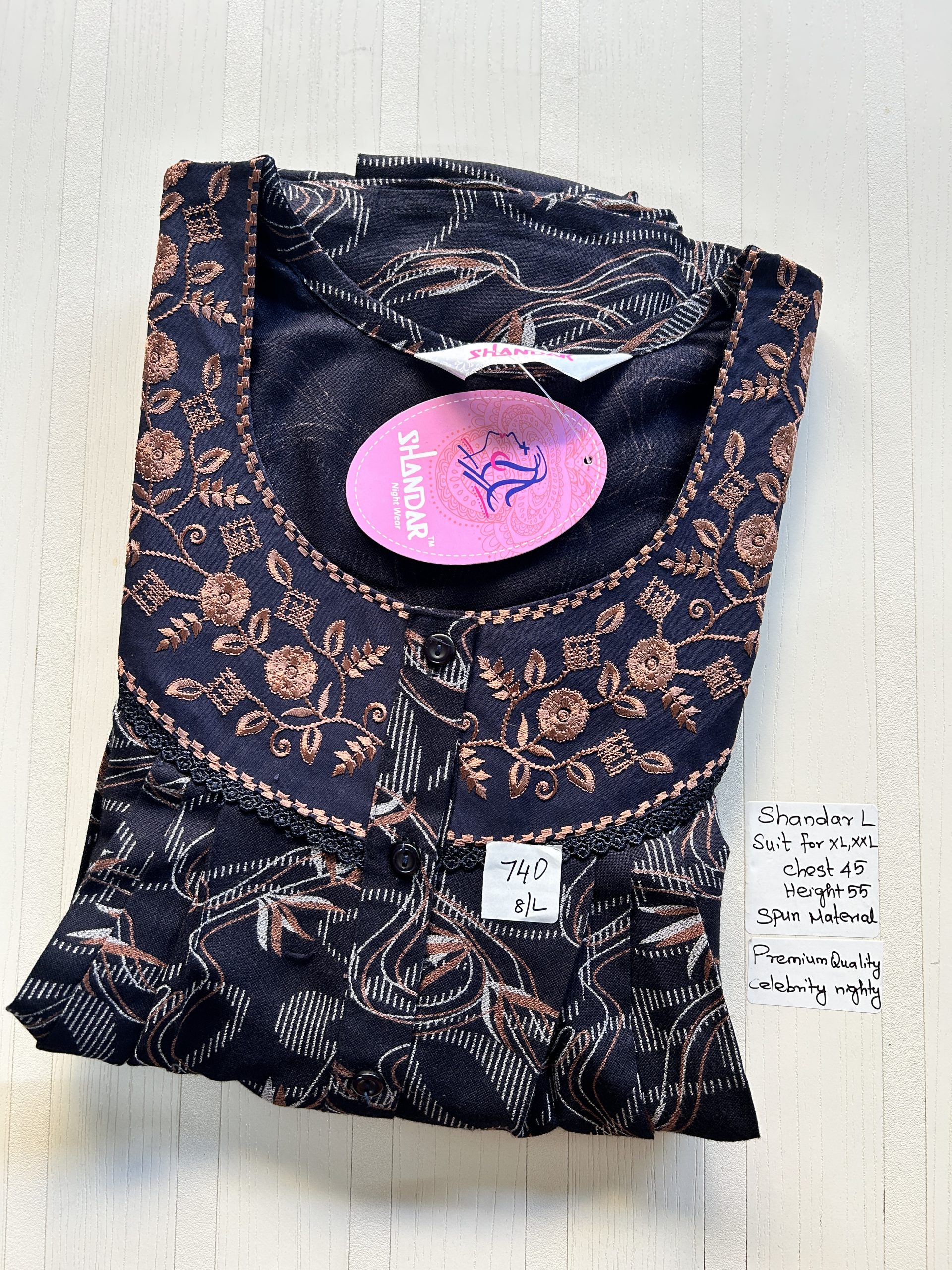 IMG_8113 00ASSF-214-SHANDAR FREE SIZE NIGHTY - Image 1