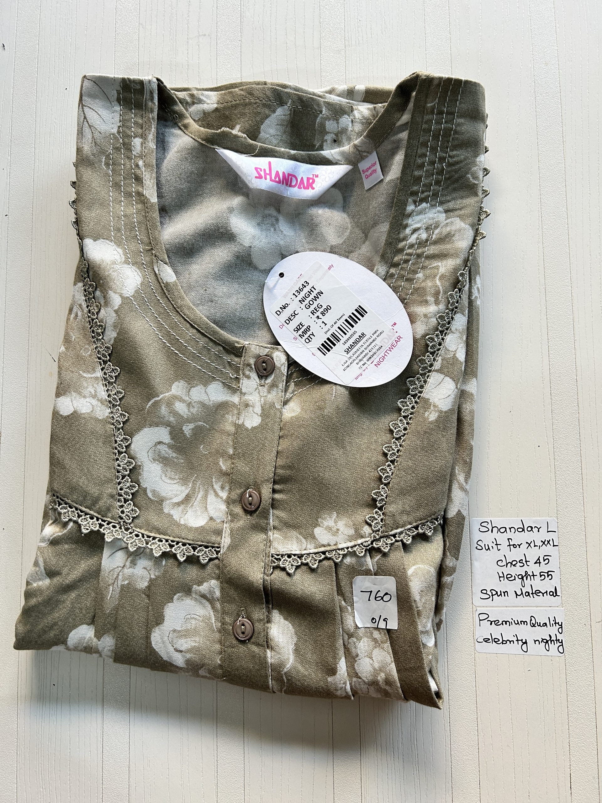 IMG_8135 00ASSF-227-SHANDAR FREE SIZE NIGHTY - Image 1