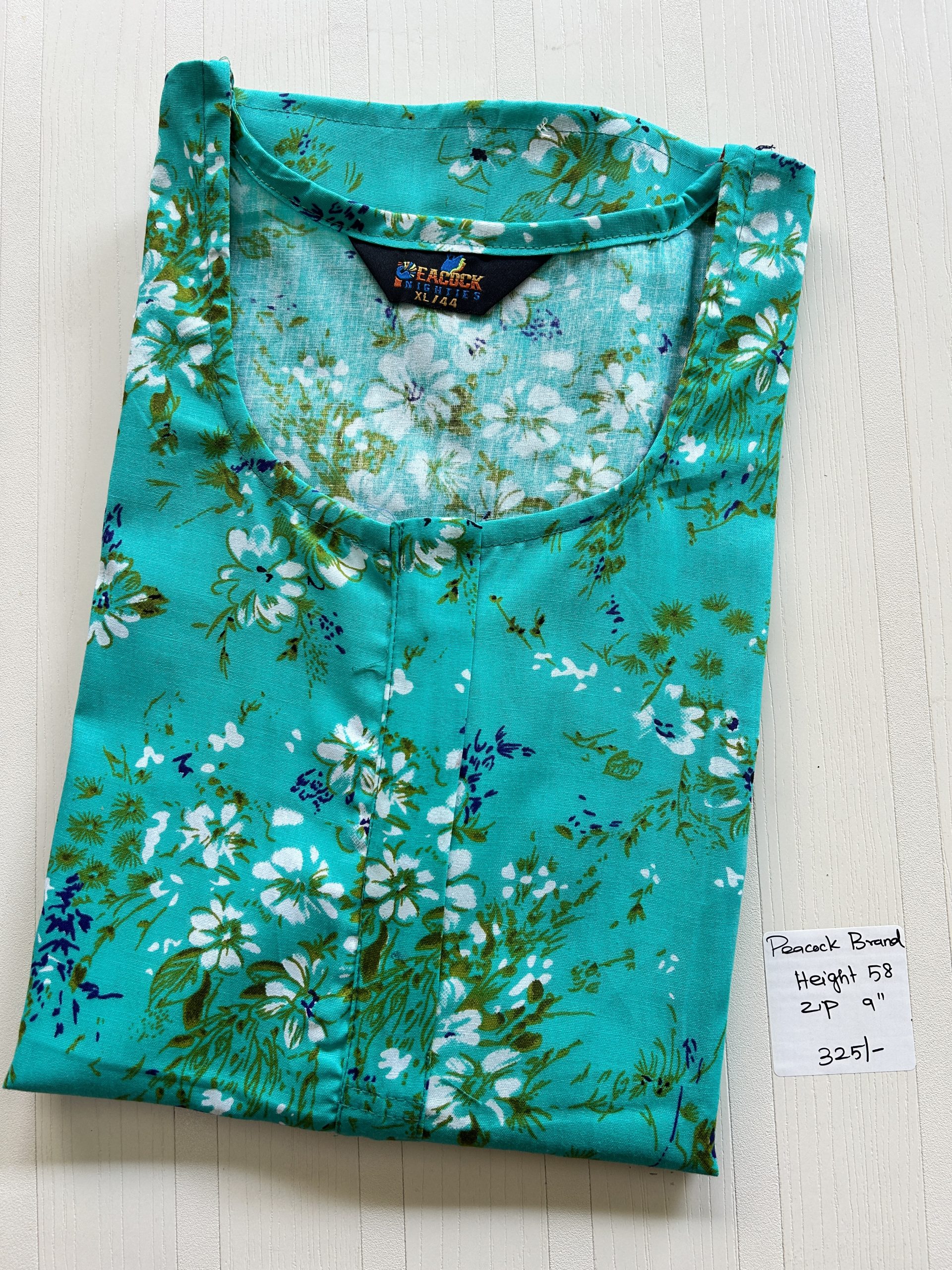 IMG_9683 PPCZ045-Peacock Brand Zip Nighty - Image 1