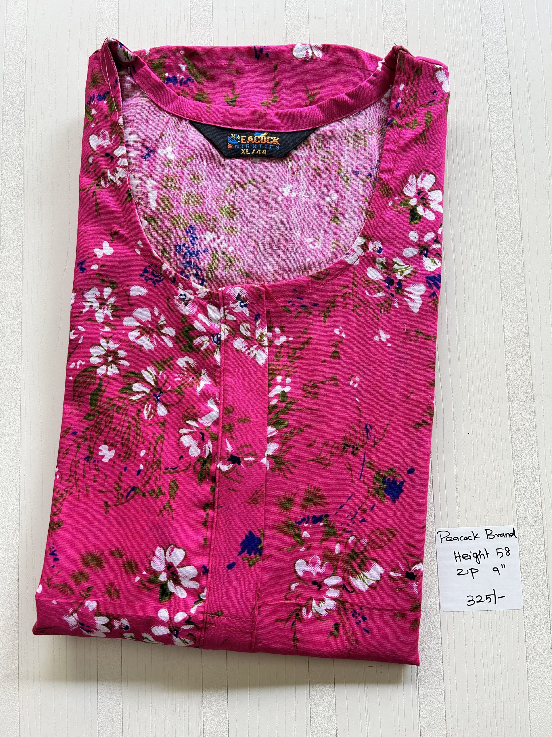 IMG_9684 PPCZ044-Peacock Brand Zip Nighty - Image 1