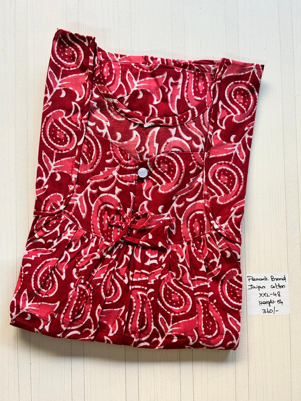 WhatsApp Image 2026-02-19 at 5.35.51 PM (2) PPNZ010-Peacock Pleats Jaipur Cotton No-Zip - Image 1