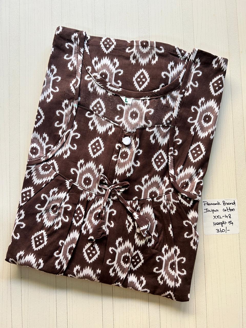 WhatsApp Image 2026-02-19 at 5.35.54 PM PPNZ022-Peacock Pleats Jaipur Cotton No-Zip - Image 1