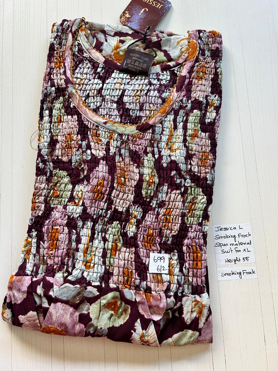 WhatsApp Image 2026-02-21 at 2.47.27 PM (2) 0394JL-Jessica Smoking Frock Nighty - Image 1