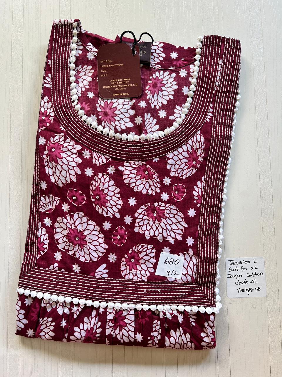 WhatsApp Image 2026-02-21 at 2.48.01 PM 0408JL-Jessica Smoking Frock Nighty - Image 1