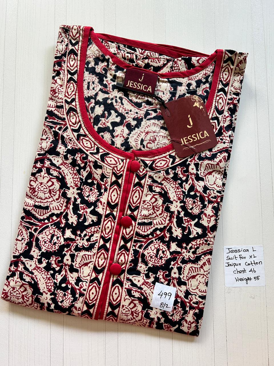 WhatsApp Image 2026-02-21 at 2.49.35 PM (1) 0399JL-Jessica Jaipur Cotton Nighty - Under 599 - Image 1