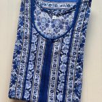 0PJCZ015-Peacock Jaipur Cotton Zip Nighty