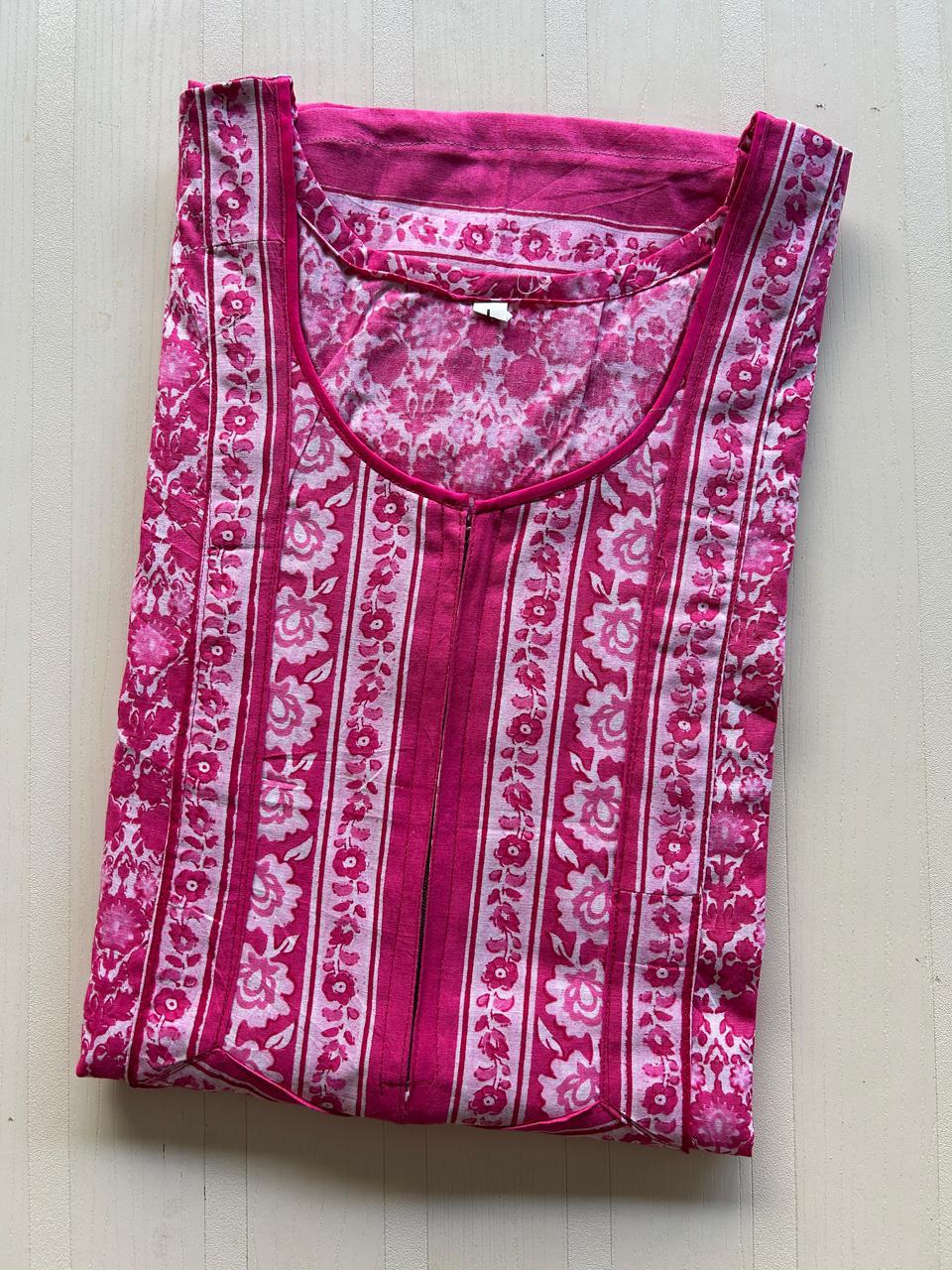 WhatsApp Image 2026-02-23 at 3.35.52 PM (2) 0PJCZ014-Peacock Jaipur Cotton Zip Nighty - Image 1