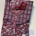 001AJXLN-138-Jessica Embroidery Pleats Nighty