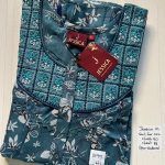 001AJXLN-136-Jessica Embroidery Pleats Nighty