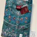 001AJXLN-140-Jessica Embroidery Pleats Nighty