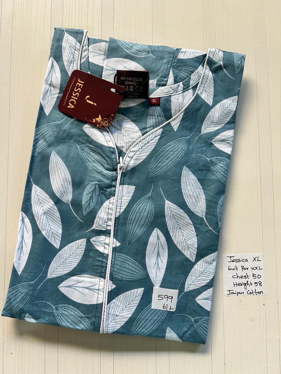 WhatsApp Image 2026-02-23 at 7.07.03 AM (2) 001AJXLN-142-Jessica Jaipur Cotton Zip Nighty - Image 1