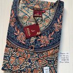 001AJXLN-170-Jessica Embroidery Pleats Nighty