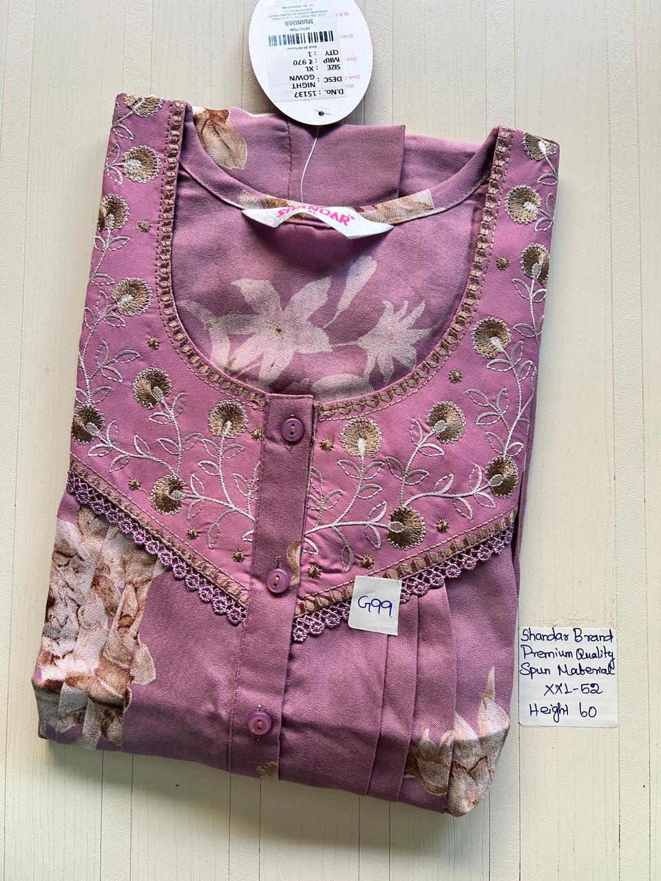 WhatsApp Image 2026-02-27 at 5.15.54 PM (1) 00ASSXXL-140-SHANDAR XXL NIGHTY - Image 1