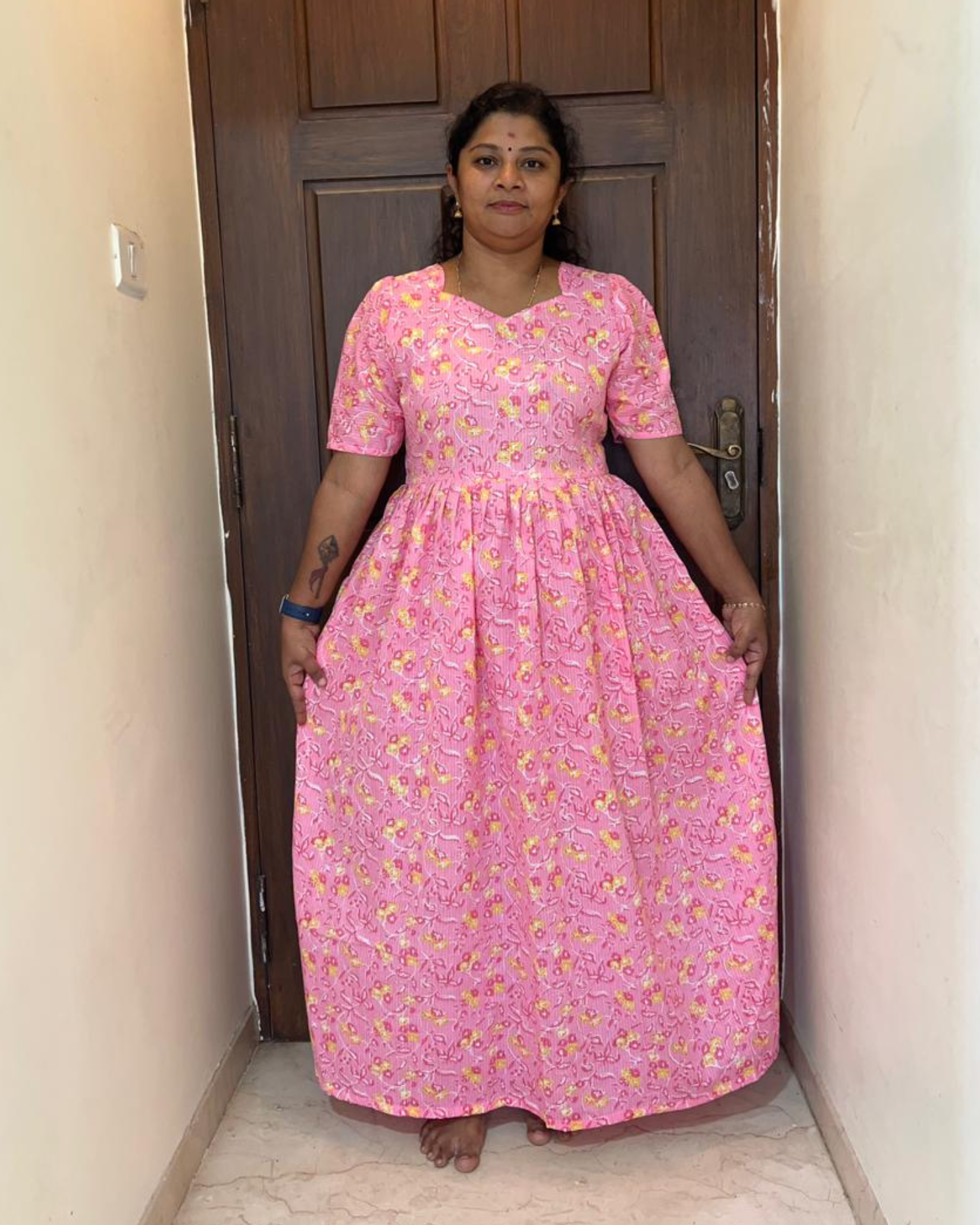 7 00AA-007-PQMF-Peacock Maxi Frock - Image 1