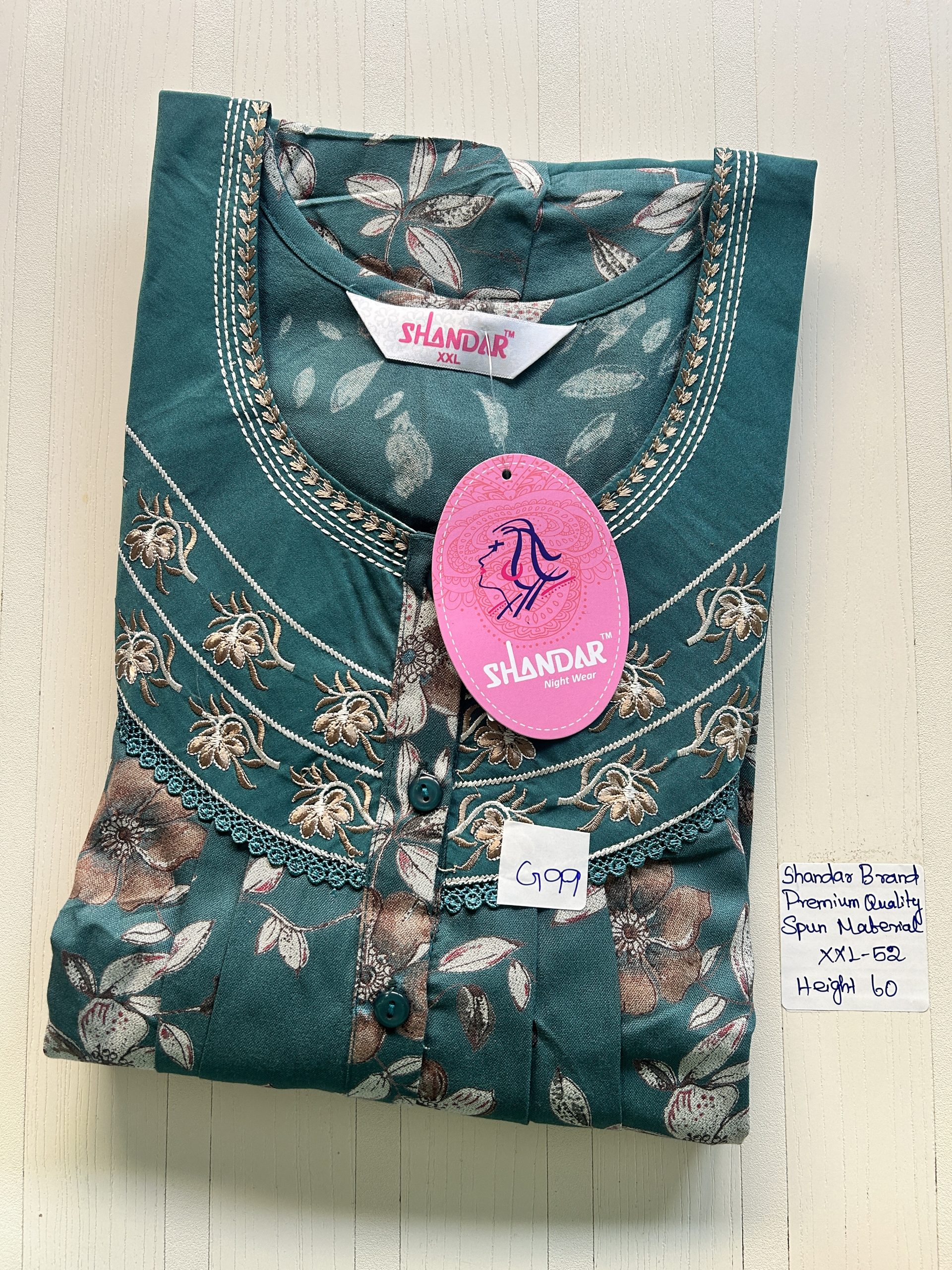 IMG_1937 00CC-SSSH-004- Height Shandar Spun Nighty - Image 1