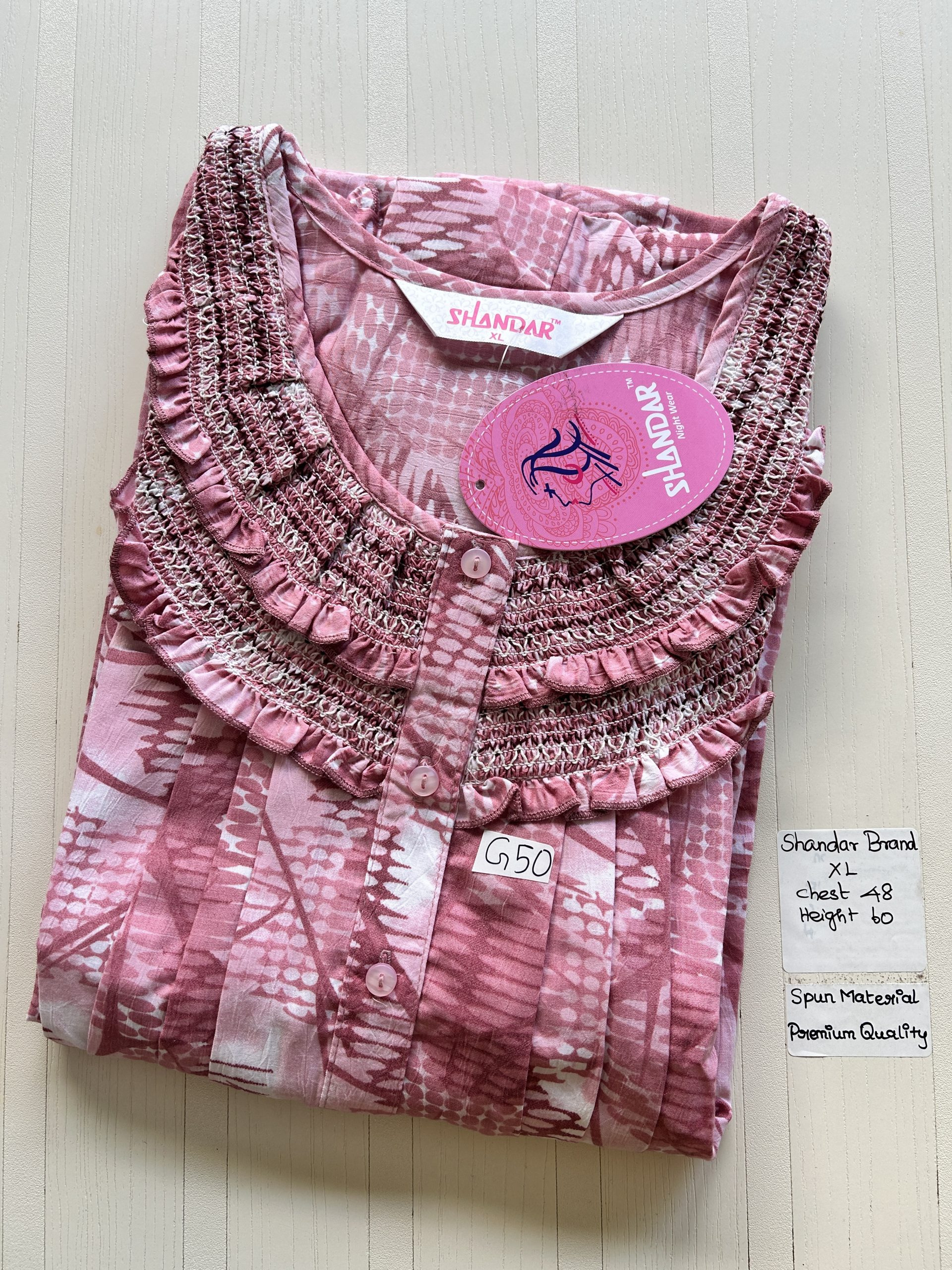 IMG_2284 00CC-SSSH-029- Height Shandar Spun Nighty - Image 1