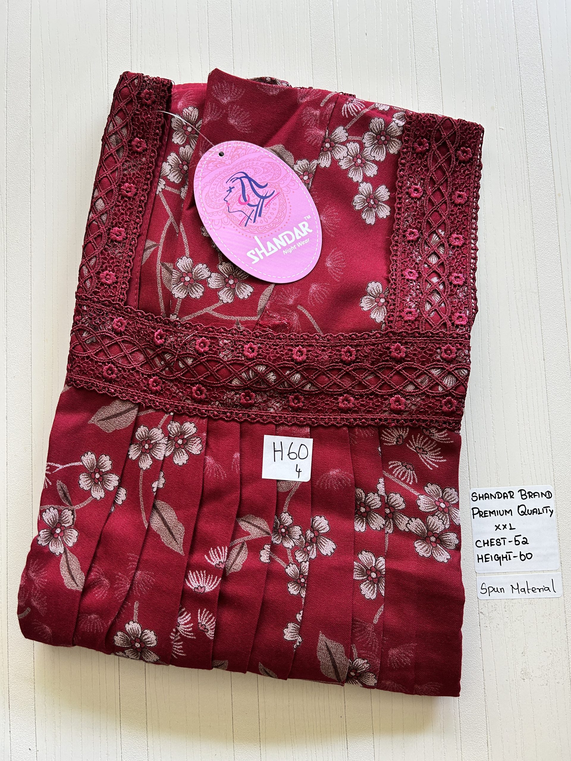 IMG_4672 00CC-SSSH-014- Height Shandar Spun Nighty - Image 1