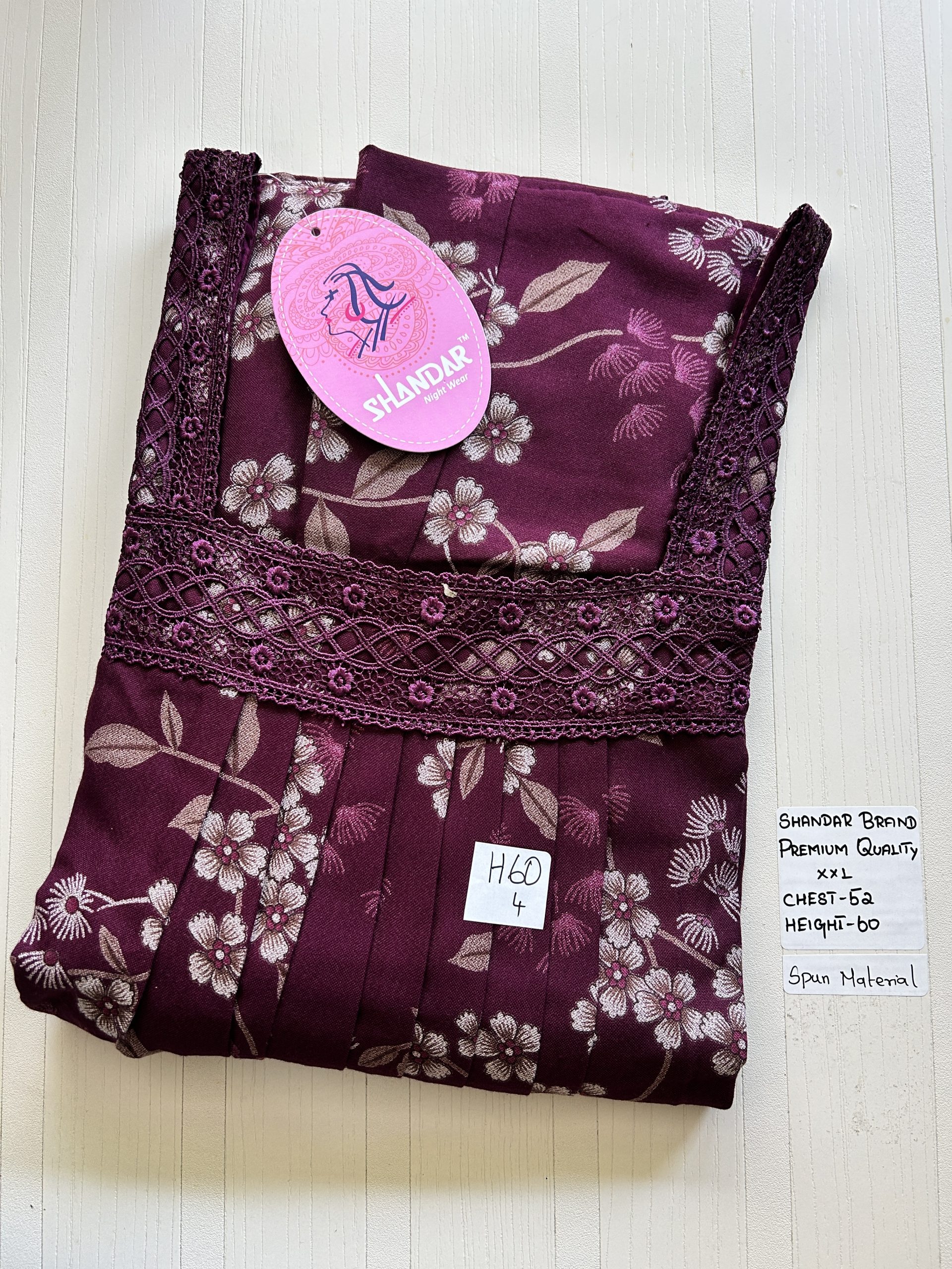 IMG_4674 00CC-SSSH-016- Height Shandar Spun Nighty - Image 1