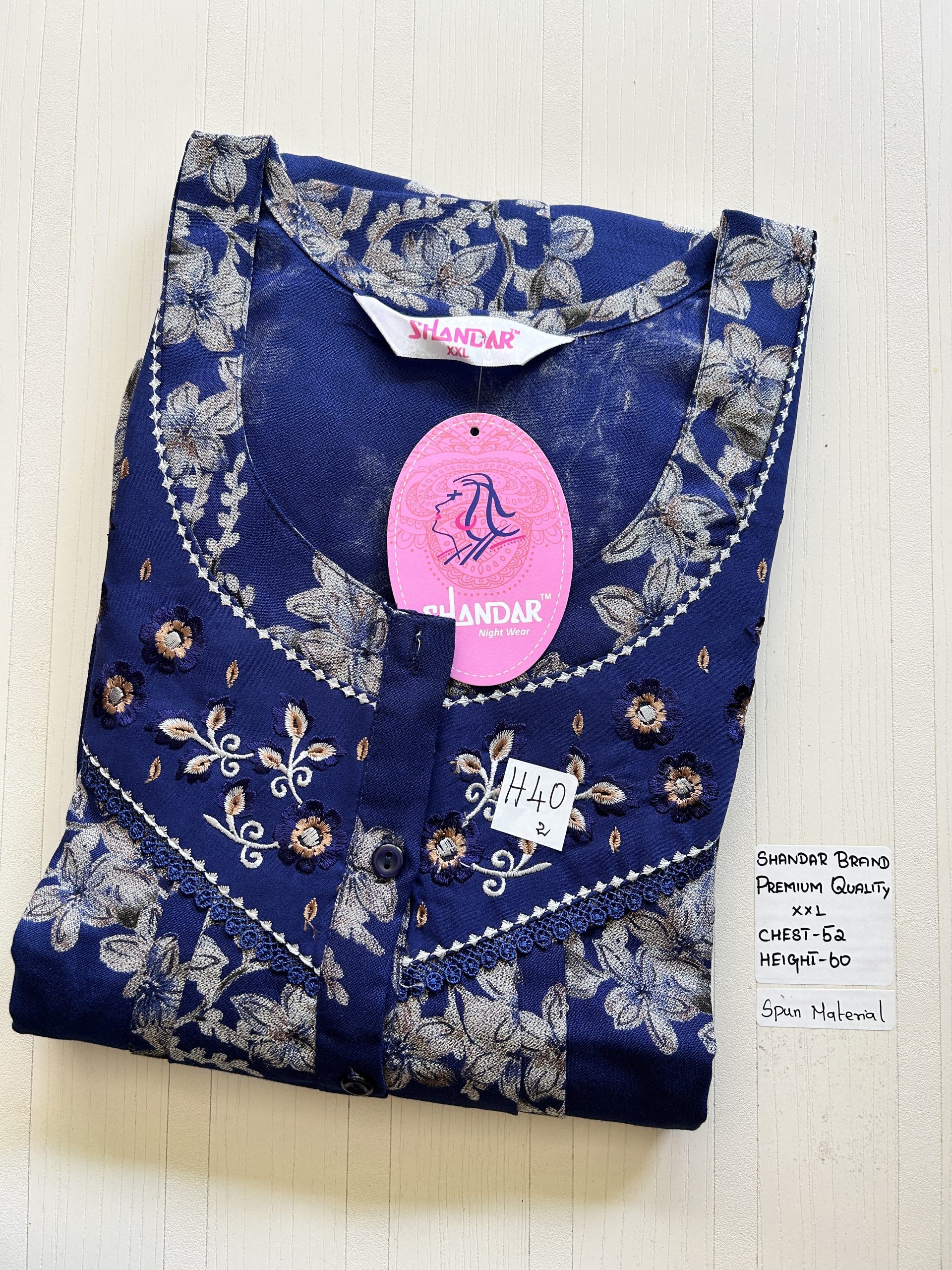 IMG_4692 00CC-SSSH-023- Height Shandar Spun Nighty - Image 1