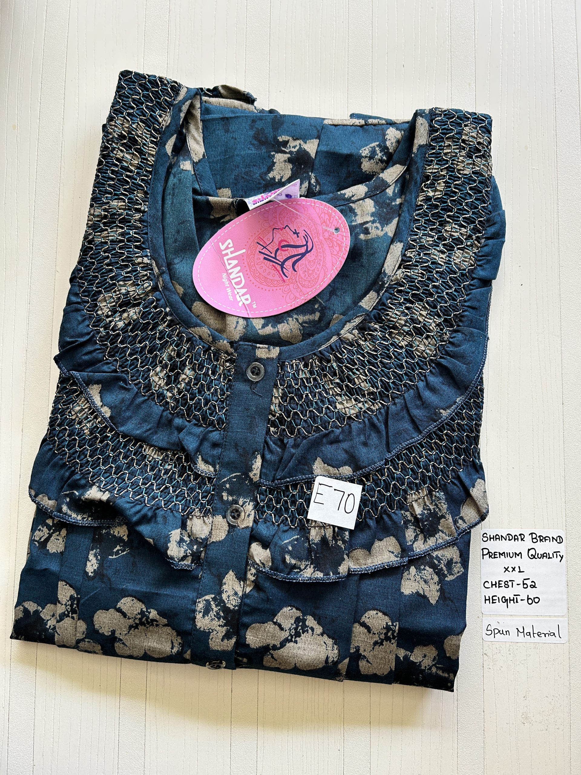 IMG_4694 00CC-SSSH-027- Height Shandar Spun Nighty - Image 1