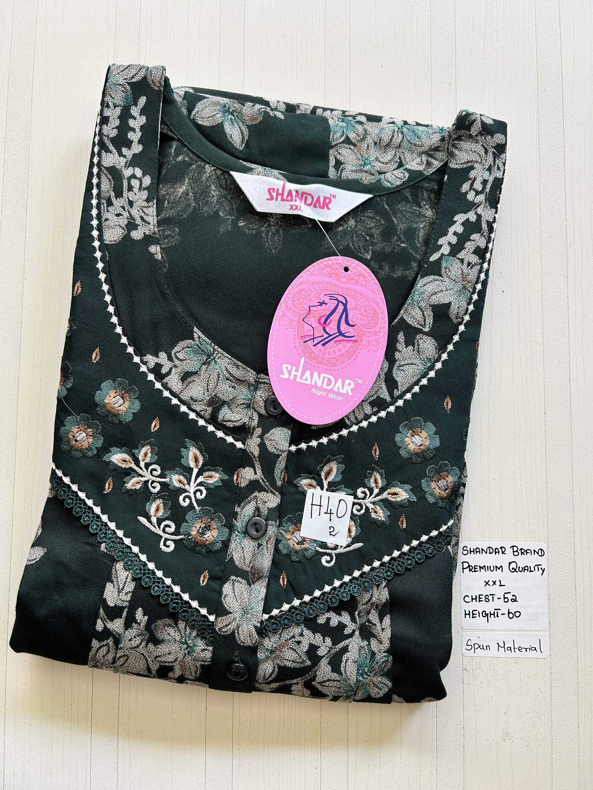 IMG_4696 00CC-SSSH-024- Height Shandar Spun Nighty - Image 1