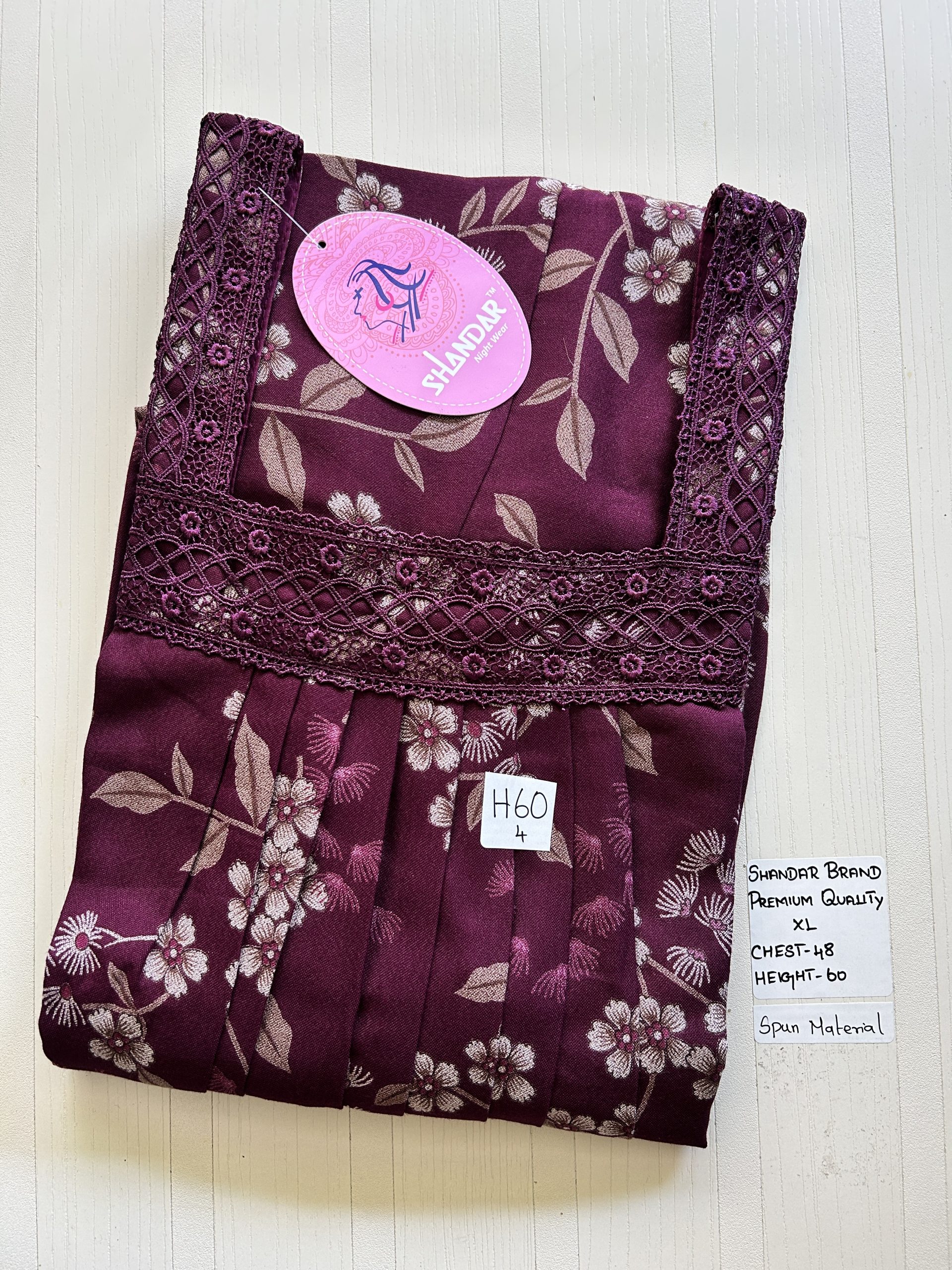 IMG_4725 00CC-SSSH-044- Height Shandar Spun Nighty - Image 1