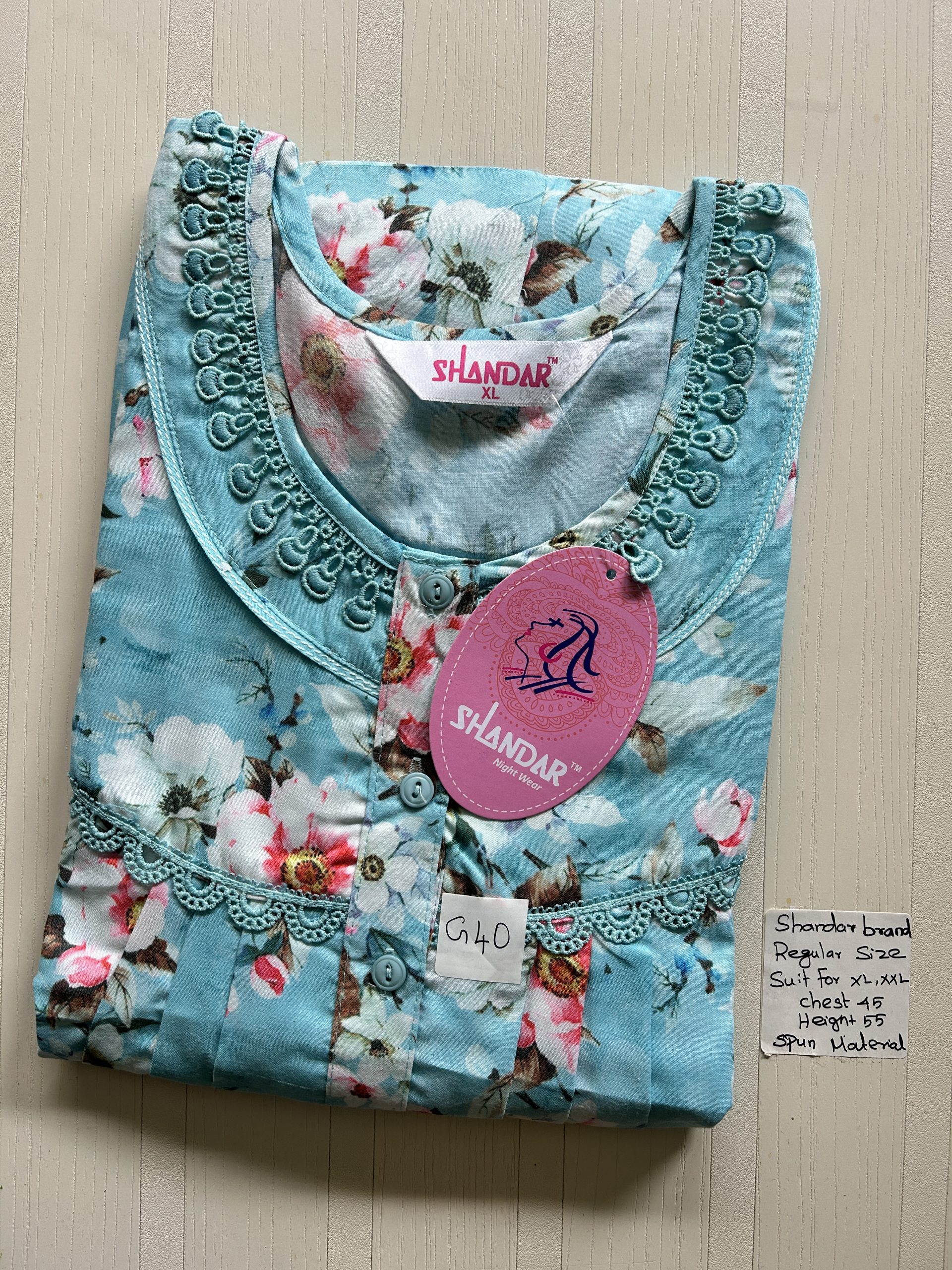 IMG_6749 00CC-SSSH-028- Height Shandar Spun Nighty - Image 1