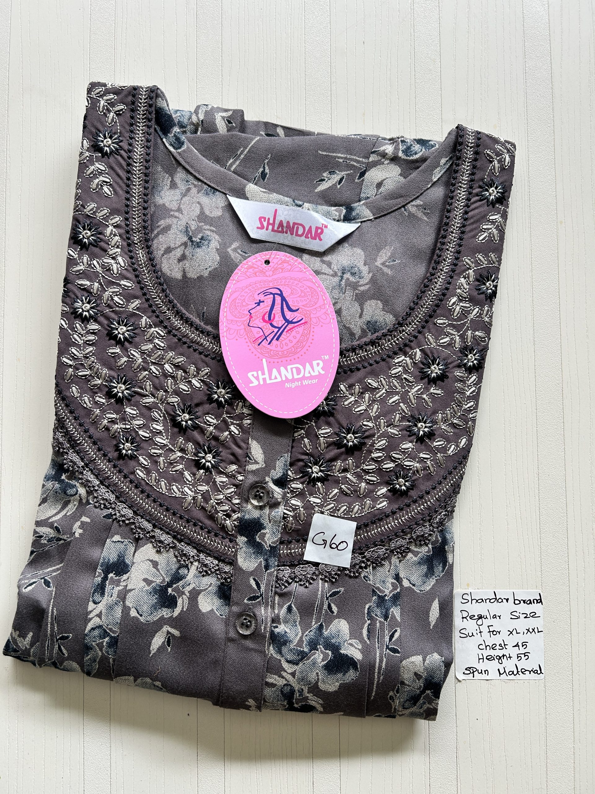 IMG_6786 00ASSF-337-SHANDAR FREE SIZE NIGHTY - Image 1