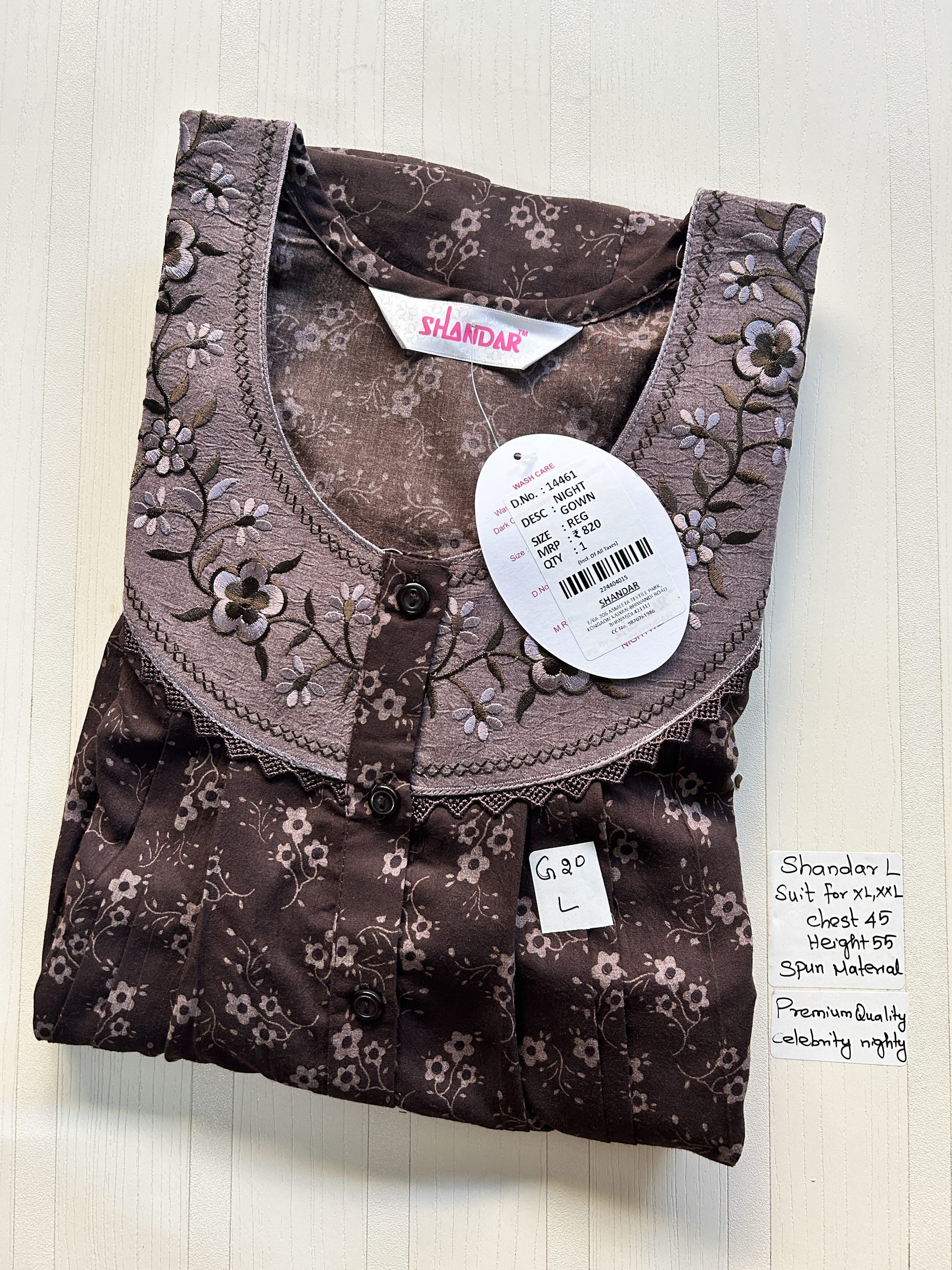 IMG_8115 00BB-SSS-028-Shandar Spun Nighty - Image 1