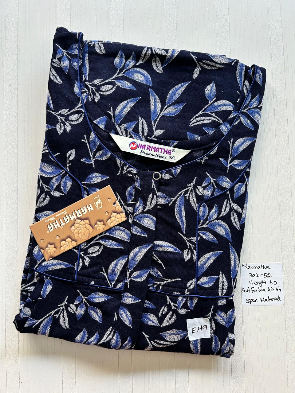 WhatsApp Image 2026-02-24 at 2.46.09 PM NNS-009-Spun Narmadha Zip Nighty - Image 1