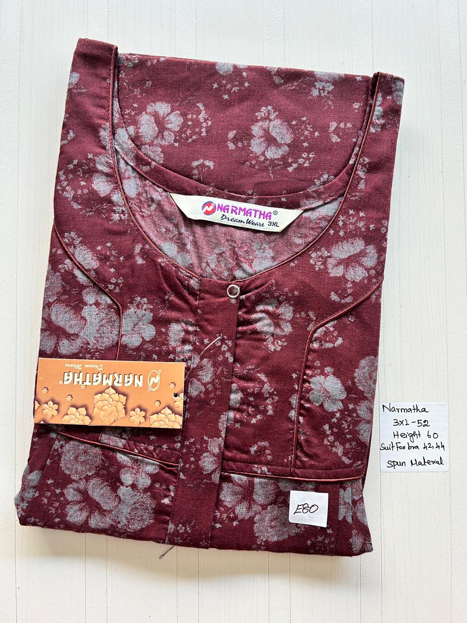 WhatsApp Image 2026-02-24 at 2.46.22 PM NNS-007-Spun Narmadha Zip Nighty - Image 1