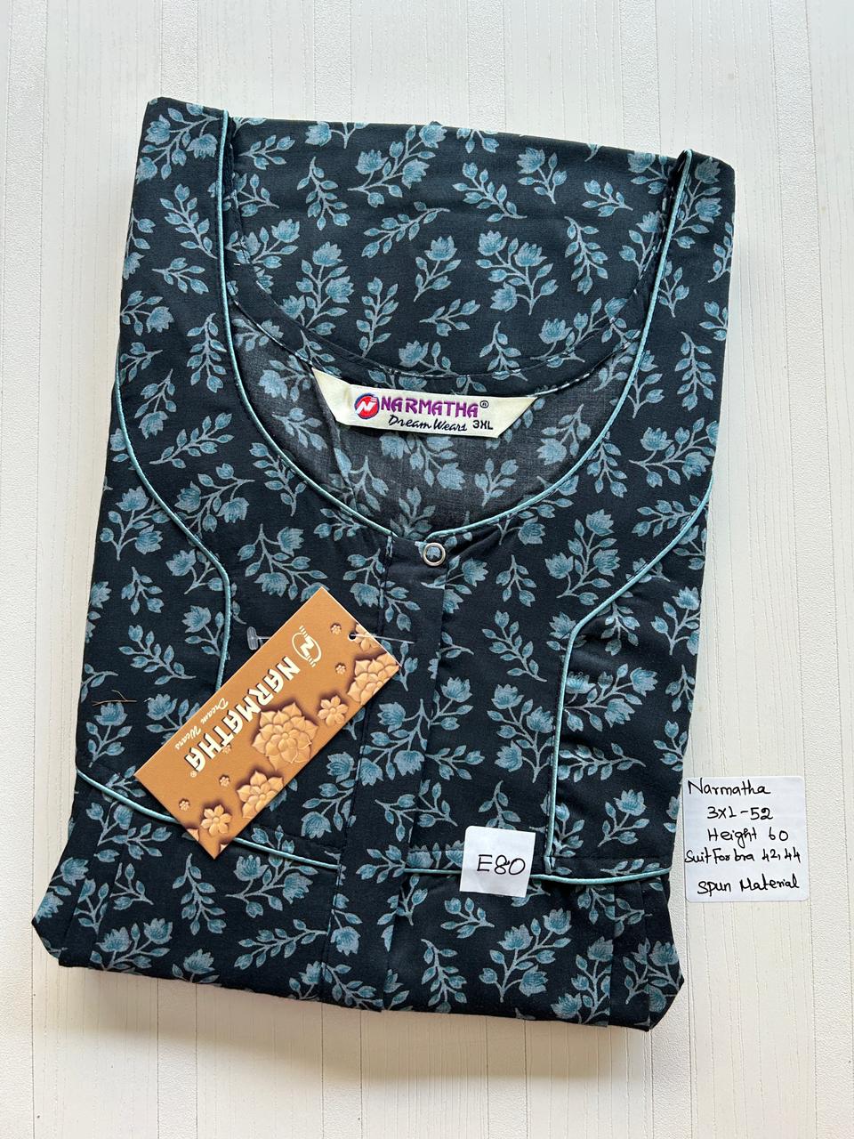 WhatsApp Image 2026-02-24 at 2.46.23 PM (1) NNS-006-Spun Narmadha Zip Nighty - Image 1