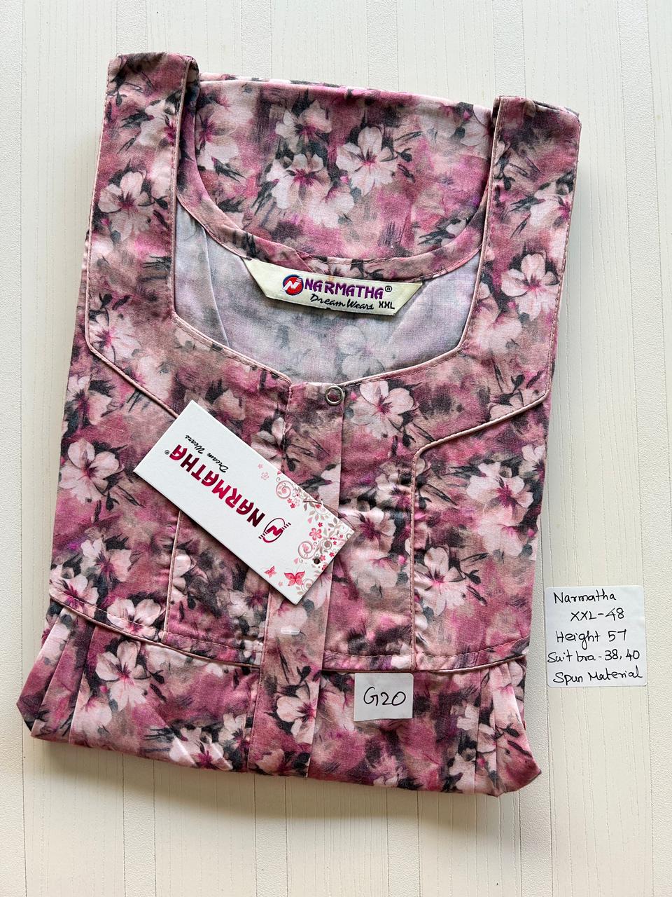 WhatsApp Image 2026-02-24 at 2.47.53 PM NNS-023-Spun Narmadha Zip Nighty - Image 1