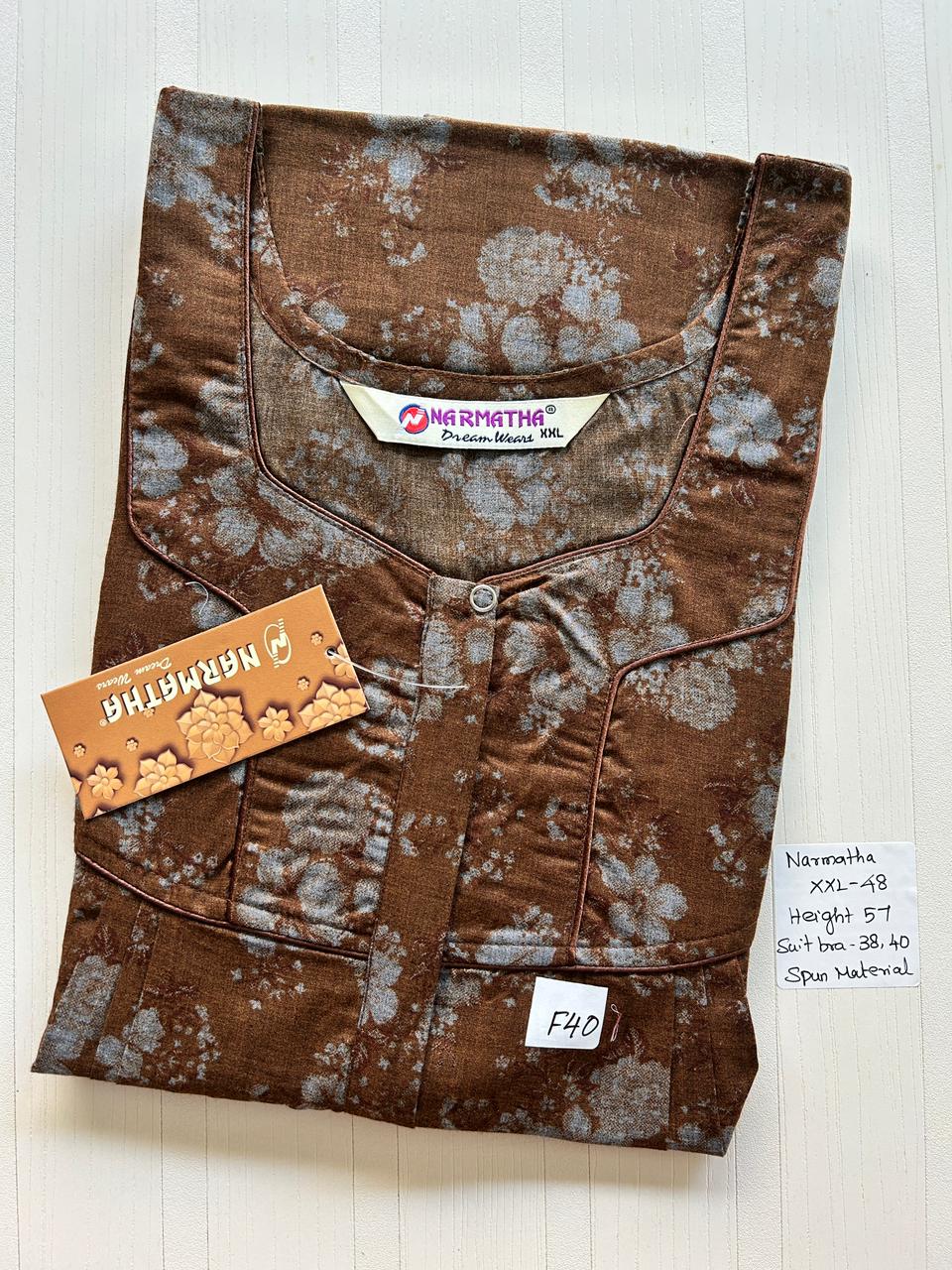 WhatsApp Image 2026-02-24 at 2.47.54 PM NNS-024-Spun Narmadha Zip Nighty - Image 1