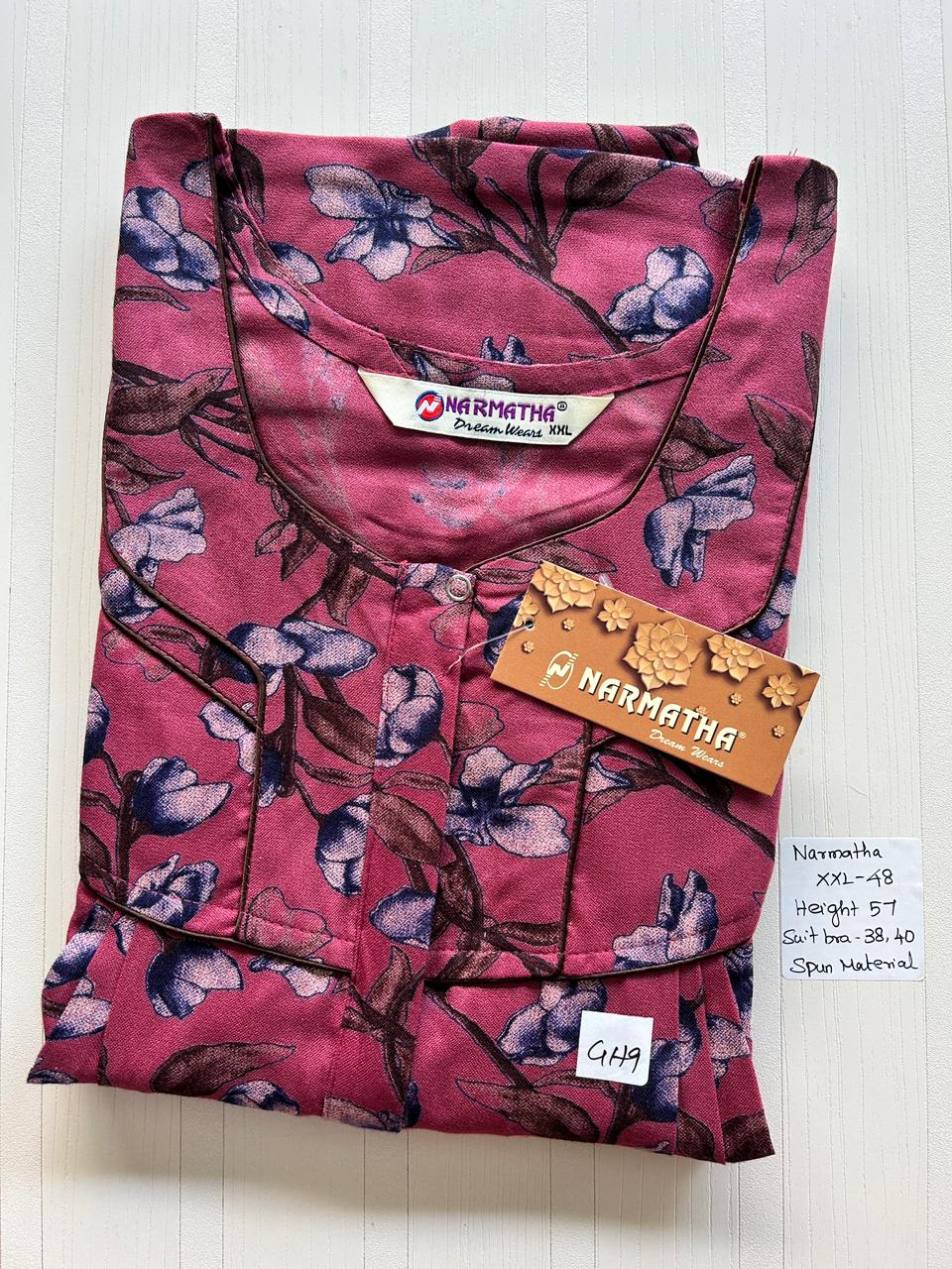 WhatsApp Image 2026-02-24 at 2.48.07 PM NNS-044-Spun Narmadha Zip Nighty - Image 1