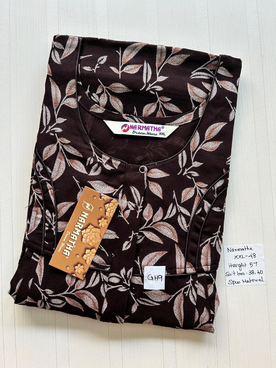 WhatsApp Image 2026-02-24 at 2.48.12 PM (1) NNS-048-Spun Narmadha Zip Nighty - Image 1