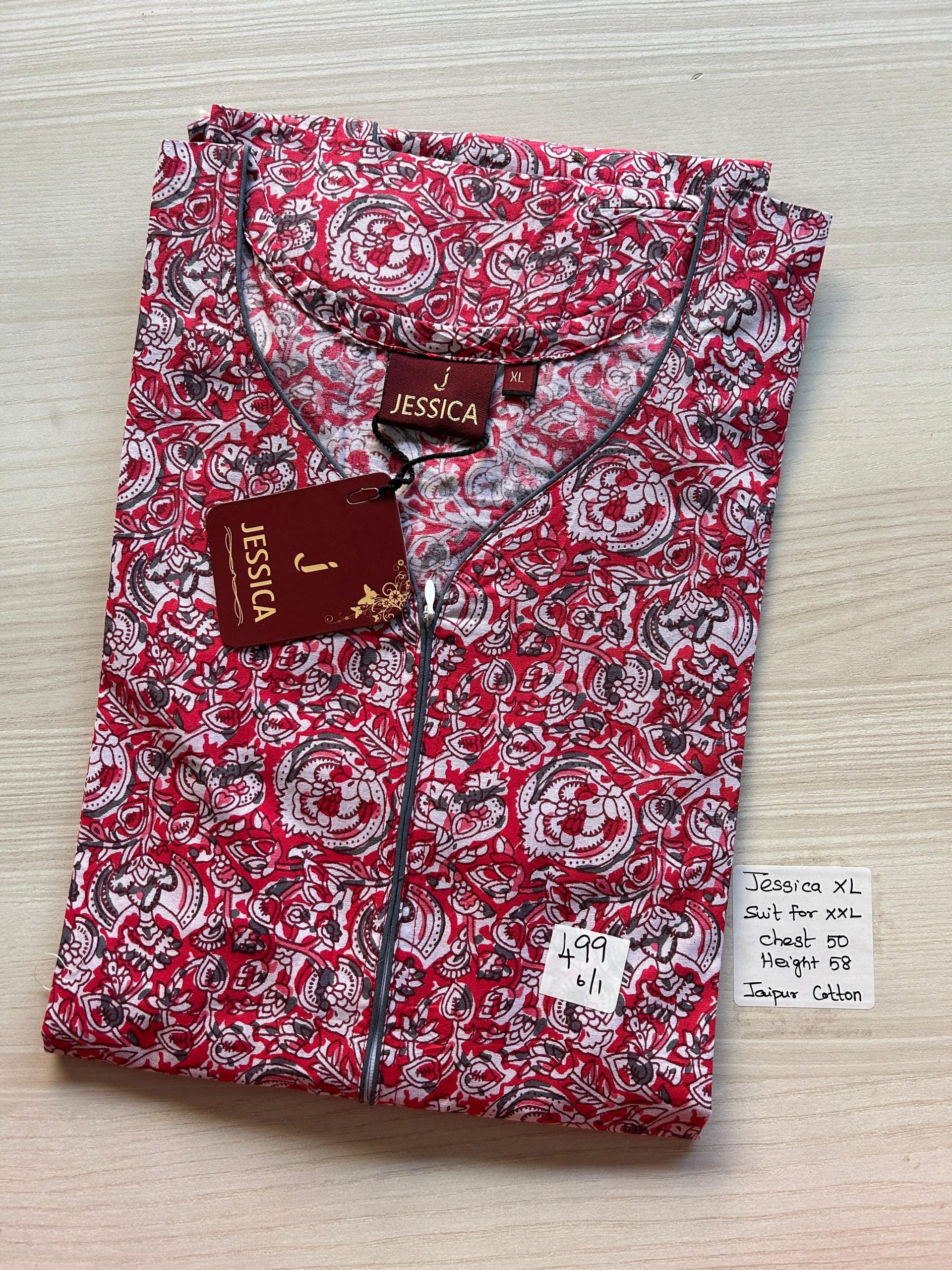 WhatsApp Image 2026-03-03 at 11.01.45 AM (2) JJZ-023-Jessica Zip Nighty - Image 1