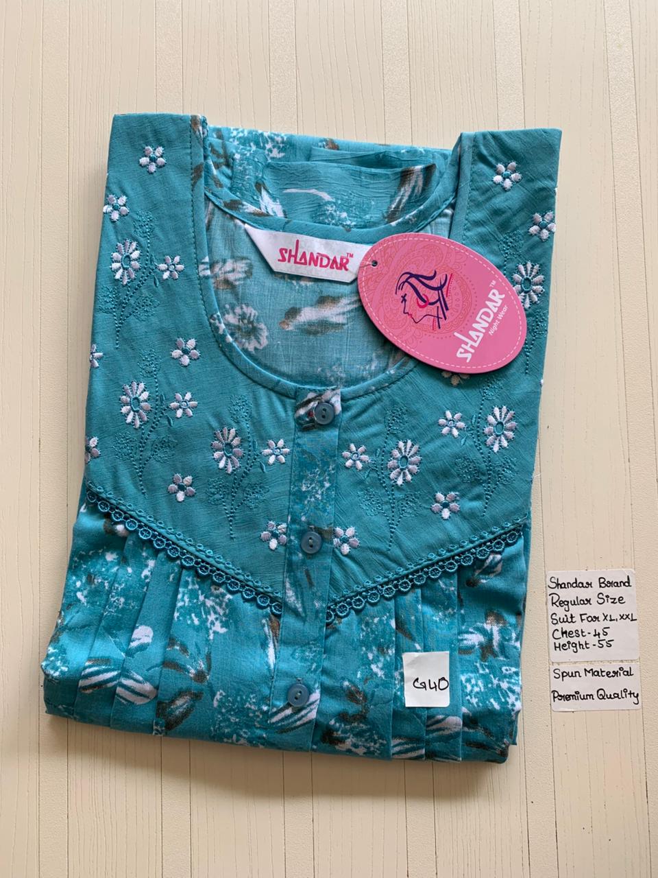 WhatsApp Image 2026-03-03 at 11.24.22 AM (1) 00ASSF-235-SHANDAR FREE SIZE NIGHTY - Image 1