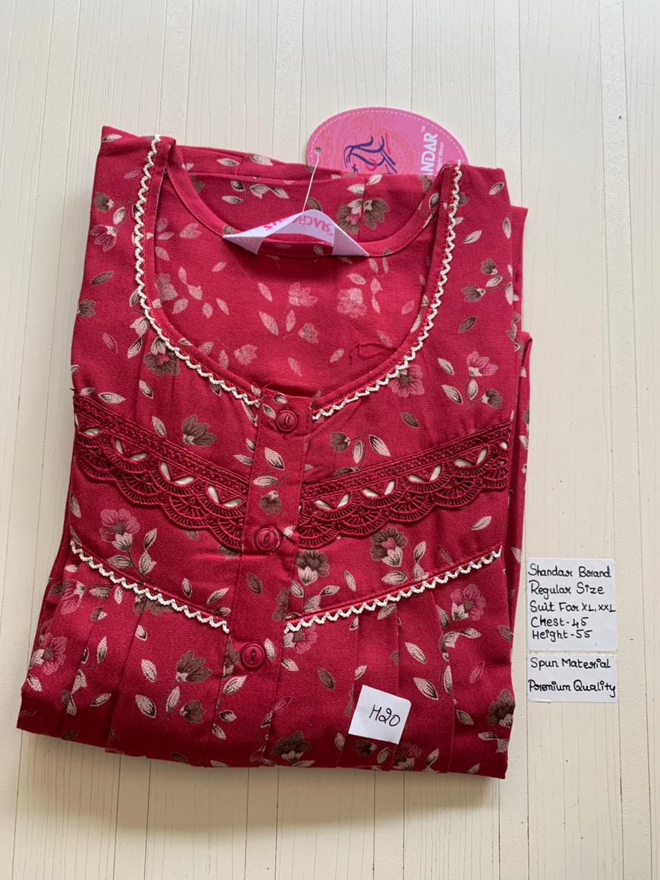 WhatsApp Image 2026-03-03 at 11.24.24 AM 00ASSF-240-SHANDAR FREE SIZE NIGHTY - Image 1