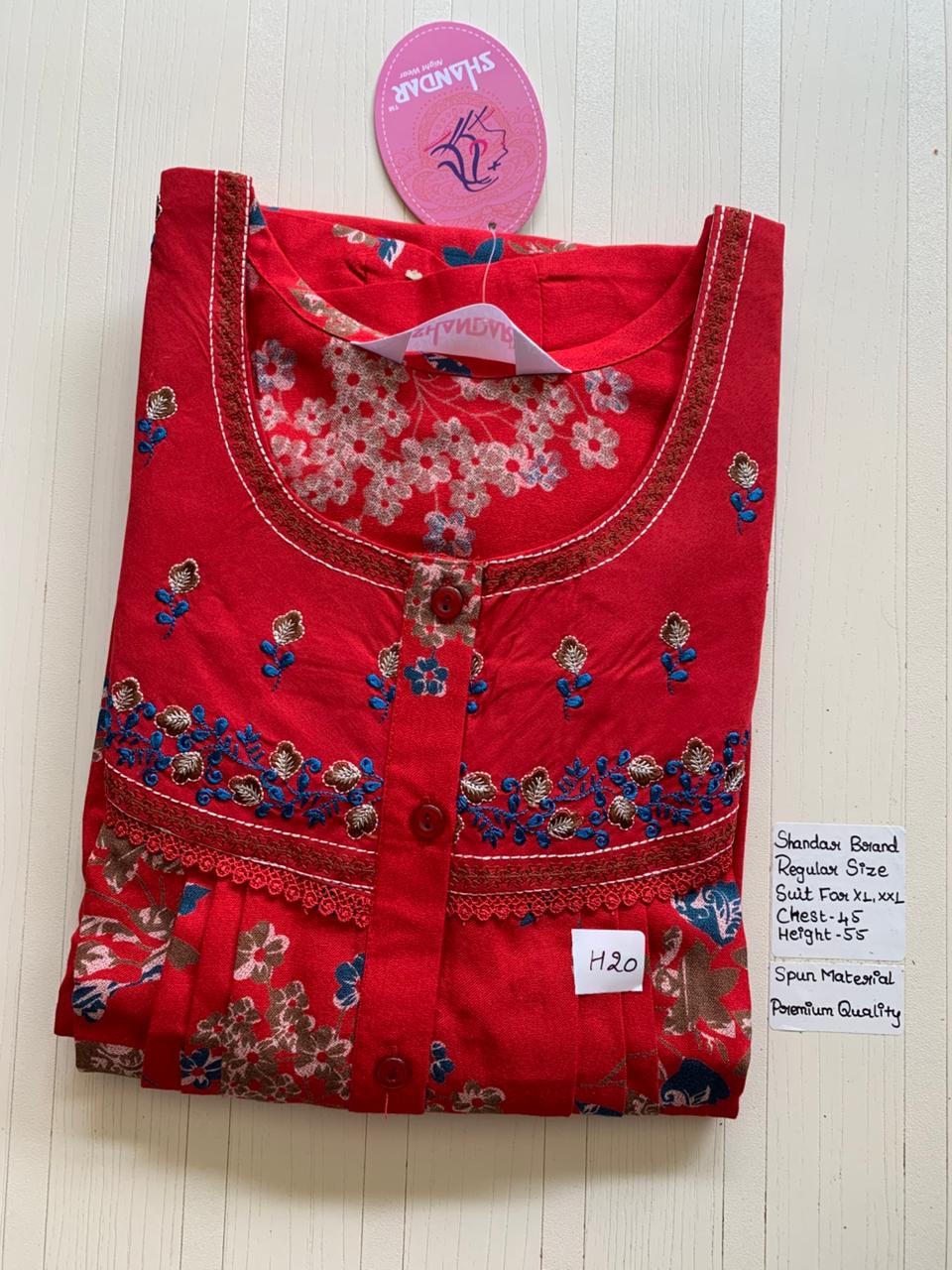 WhatsApp Image 2026-03-03 at 11.24.26 AM (1) 00ASSF-251-SHANDAR FREE SIZE NIGHTY - Image 1