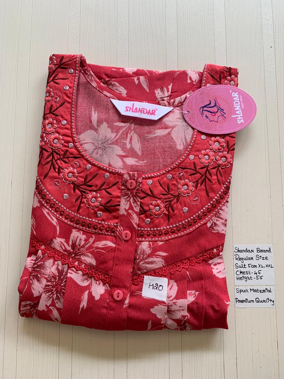 WhatsApp Image 2026-03-03 at 11.24.28 AM (2) 00ASSF-255-SHANDAR FREE SIZE NIGHTY - Image 1