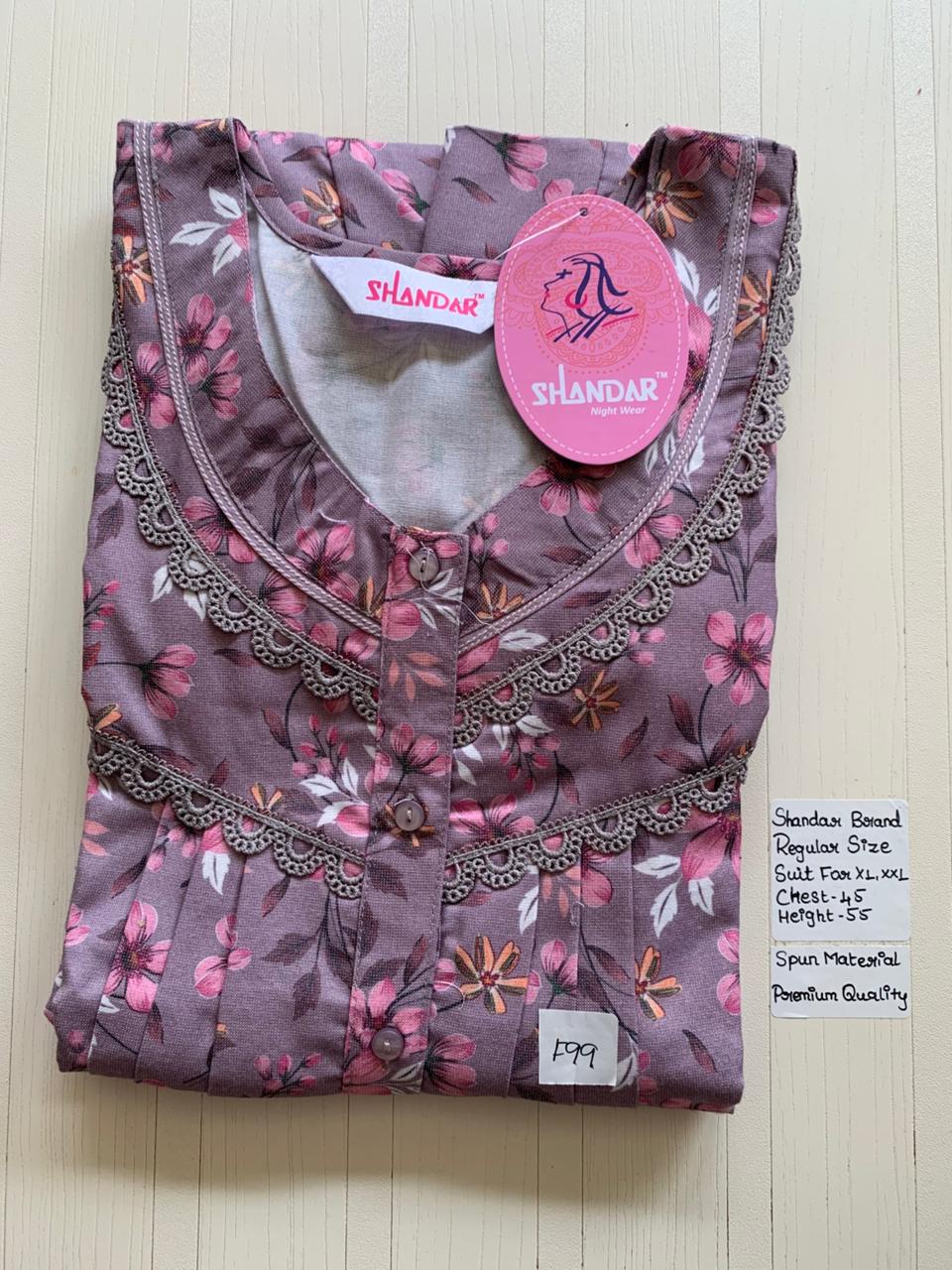 WhatsApp Image 2026-03-03 at 11.25.00 AM (2) 00ASSF-270-SHANDAR FREE SIZE NIGHTY - Image 1