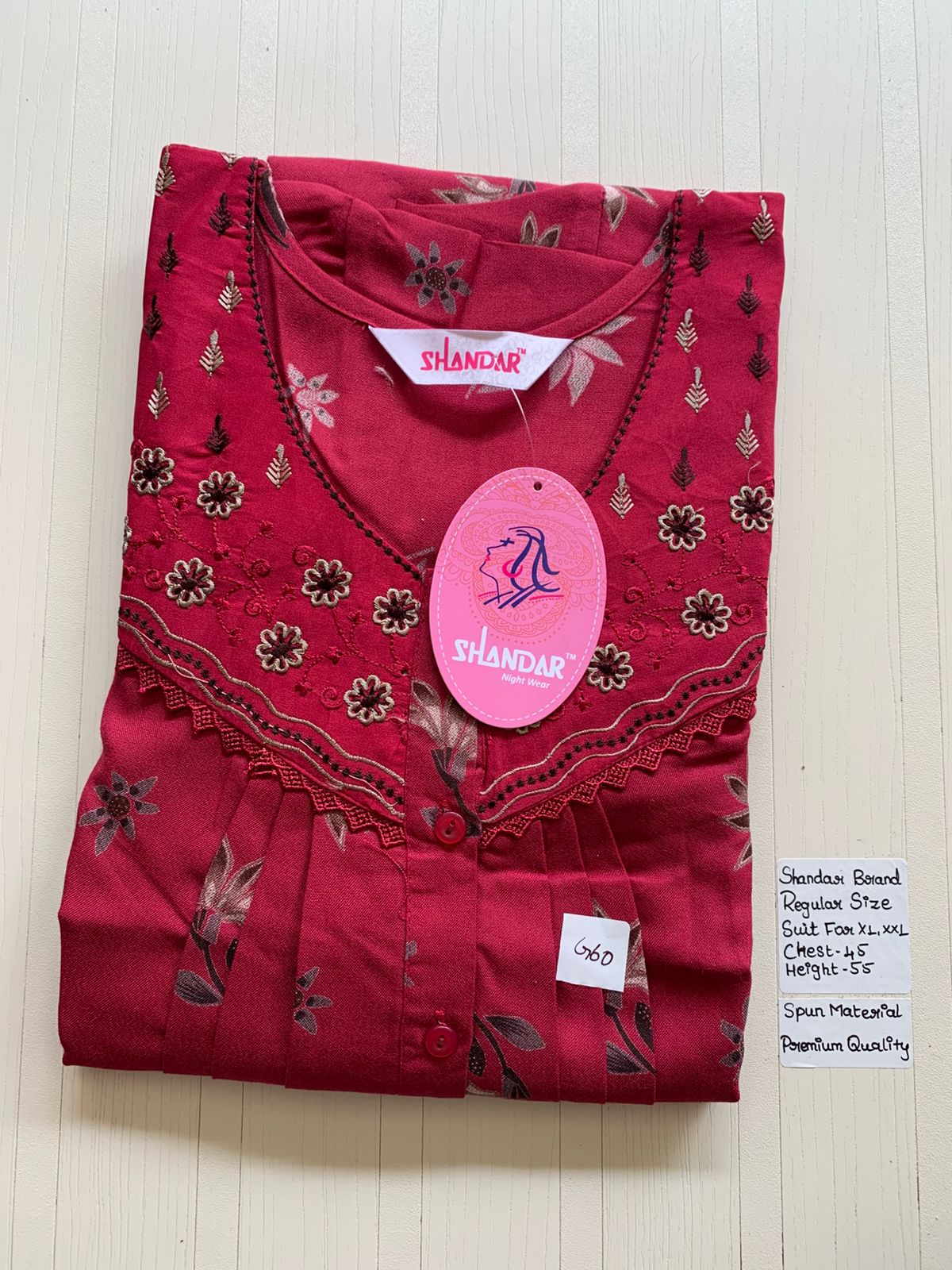 WhatsApp Image 2026-03-03 at 11.25.36 AM 00ASSF-294-SHANDAR FREE SIZE NIGHTY - Image 1