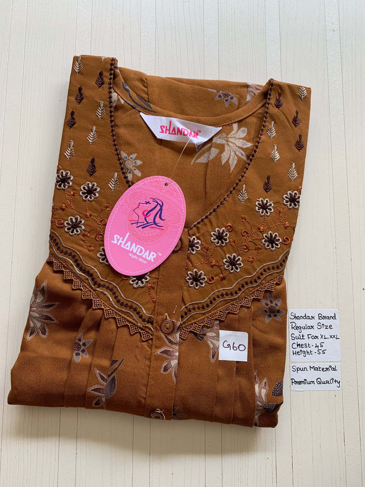 WhatsApp Image 2026-03-03 at 11.25.37 AM 00ASSF-296-SHANDAR FREE SIZE NIGHTY - Image 1